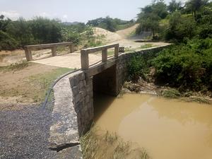 Haregu's bridge at the gate of her farm