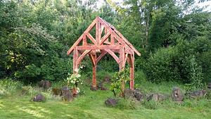 Grape Arbor Right After Construction