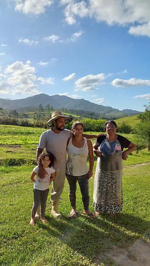 farming family attended by the project