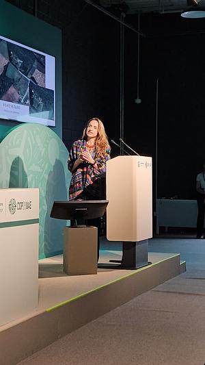Karina sharing our experiences at COP 28